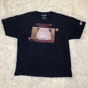 Spy X Family Anya “Heh” Face Men’s T-Shirt Size XXL Black Graphic Print